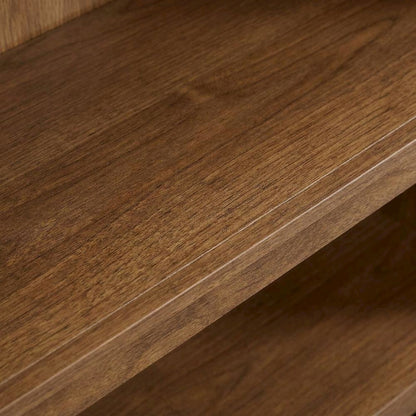 Oiled Oak Finish Bookcase for Miscellaneous Storage with Open Shelving