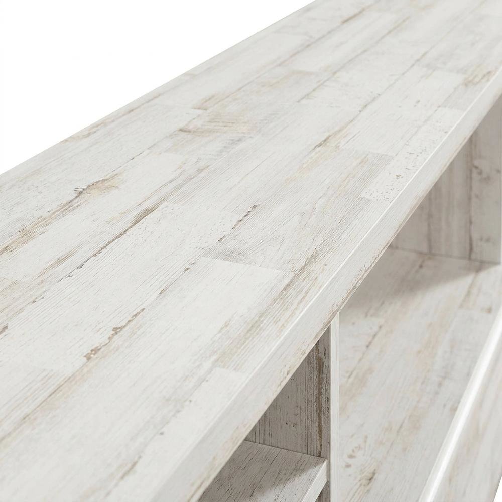 Engineered Wood Farmhouse Bookcase Headboard for Full and Queen Beds