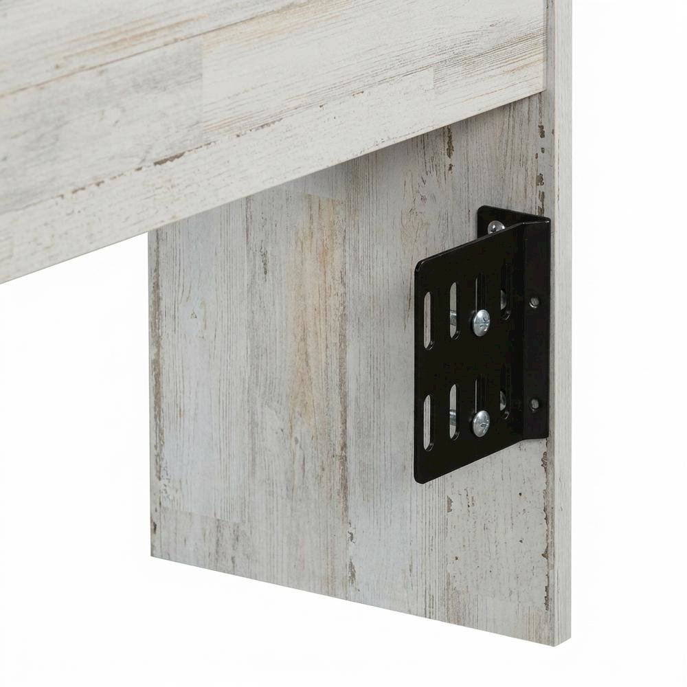 Engineered Wood Farmhouse Bookcase Headboard for Full and Queen Beds