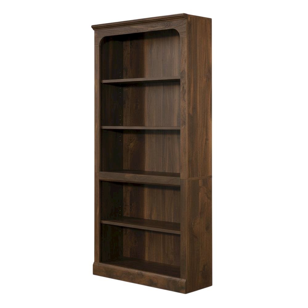 Mid-century Modern Storage Bookcase in Walnut Finish