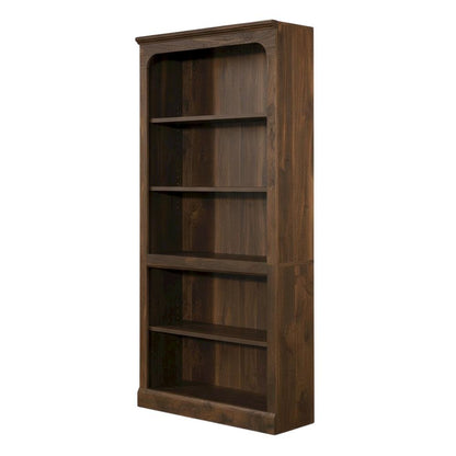 Mid-century Modern Storage Bookcase in Walnut Finish