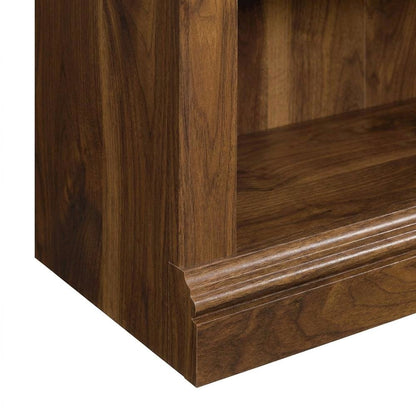 Walnut Finish Storage Bookcase with Versatile Shelving for Home or Office