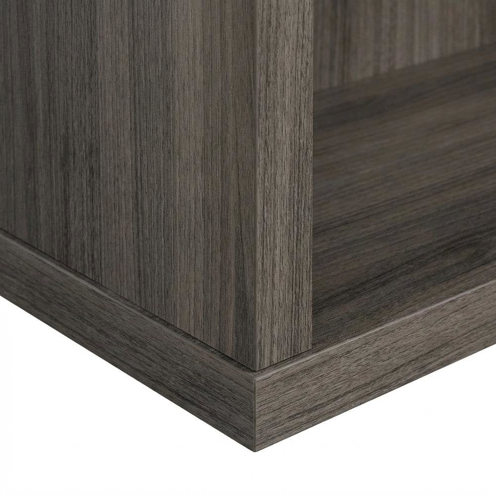 Brown office bookcase with contemporary and transitional style, rectangle design