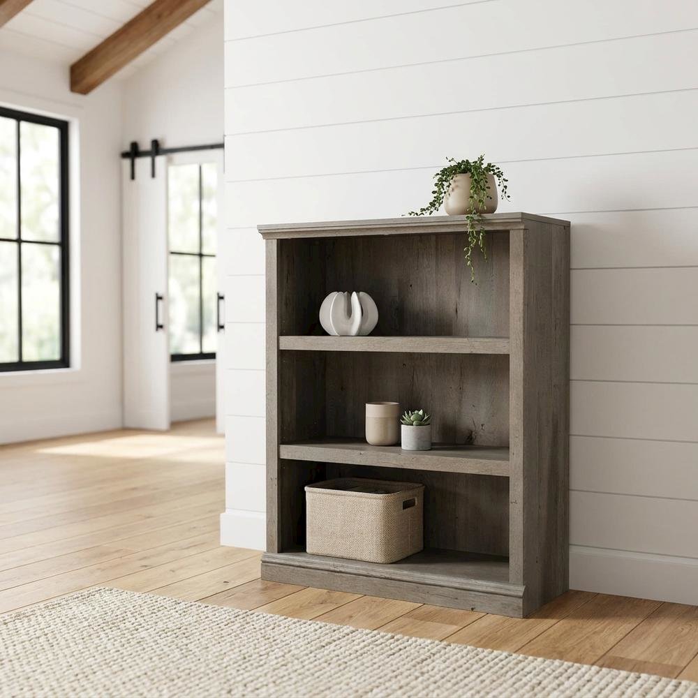 Mystic Oak Storage Bookcase with Multiple Shelves and Durable Build