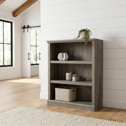 Mystic Oak Storage Bookcase with Multiple Shelves and Durable Build