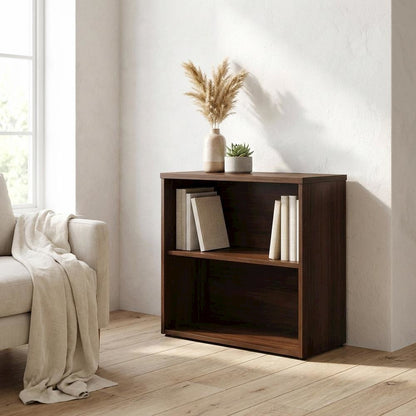 Contemporary Office Bookcase in Noble Elm Finish with Elegant Design