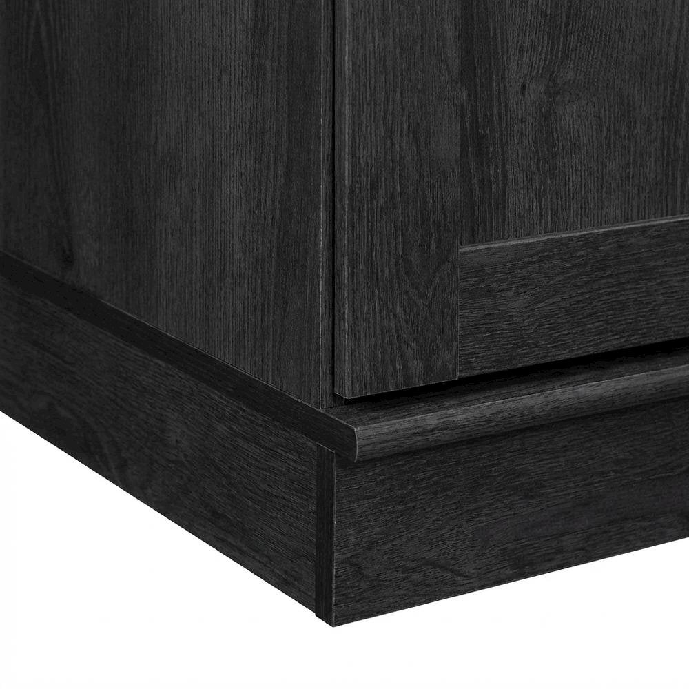 Contemporary Raven Oak Finish Storage Cabinet With Spacious Design