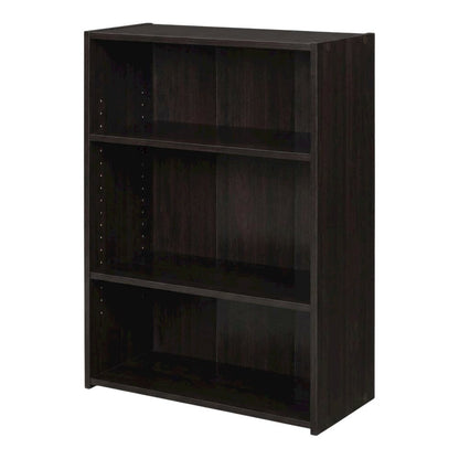 Cinnamon Cherry Bookcase with Sturdy Wood Shelves for Home Storage