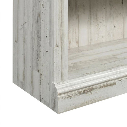 White storage bookcase with versatile design for organization