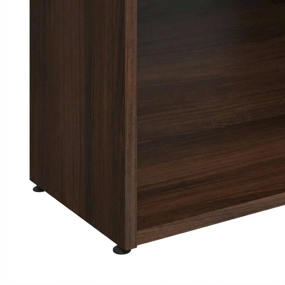 Contemporary Office Bookcase in Noble Elm Finish with Elegant Design