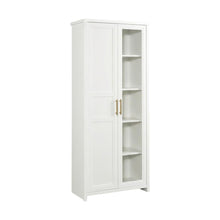 White Finish Storage Cabinet - Contemporary Transitional Style, Spacious