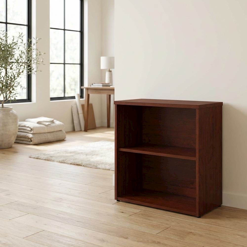 Classic cherry finish office bookcase with contemporary style, spacious storage
