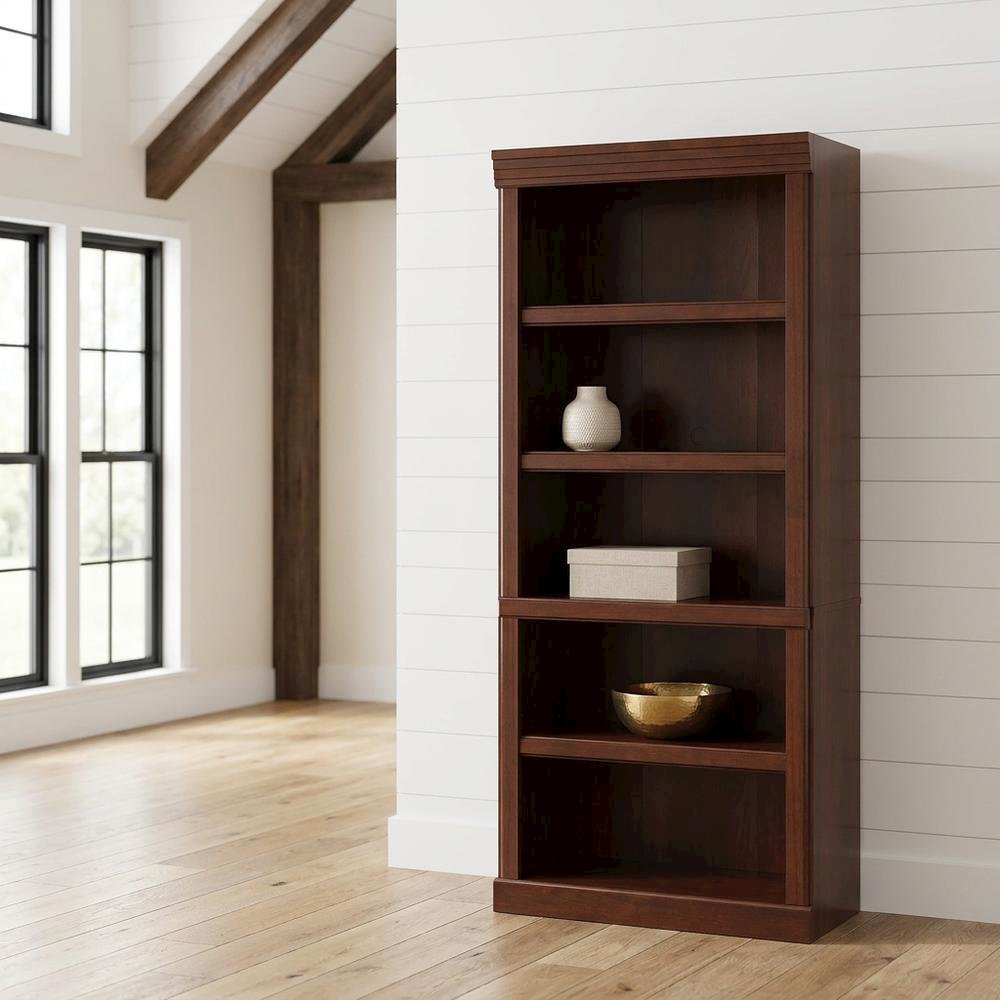 Classic Cherry Finish Heritage Hill Library Bookcase