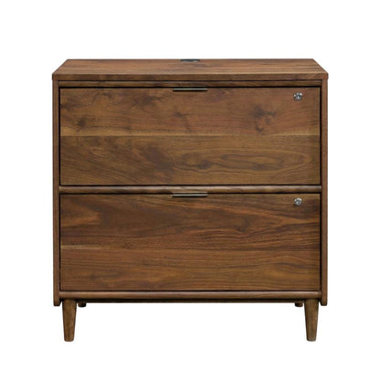 Grand Walnut Office File Cabinet with Modern Storage Design