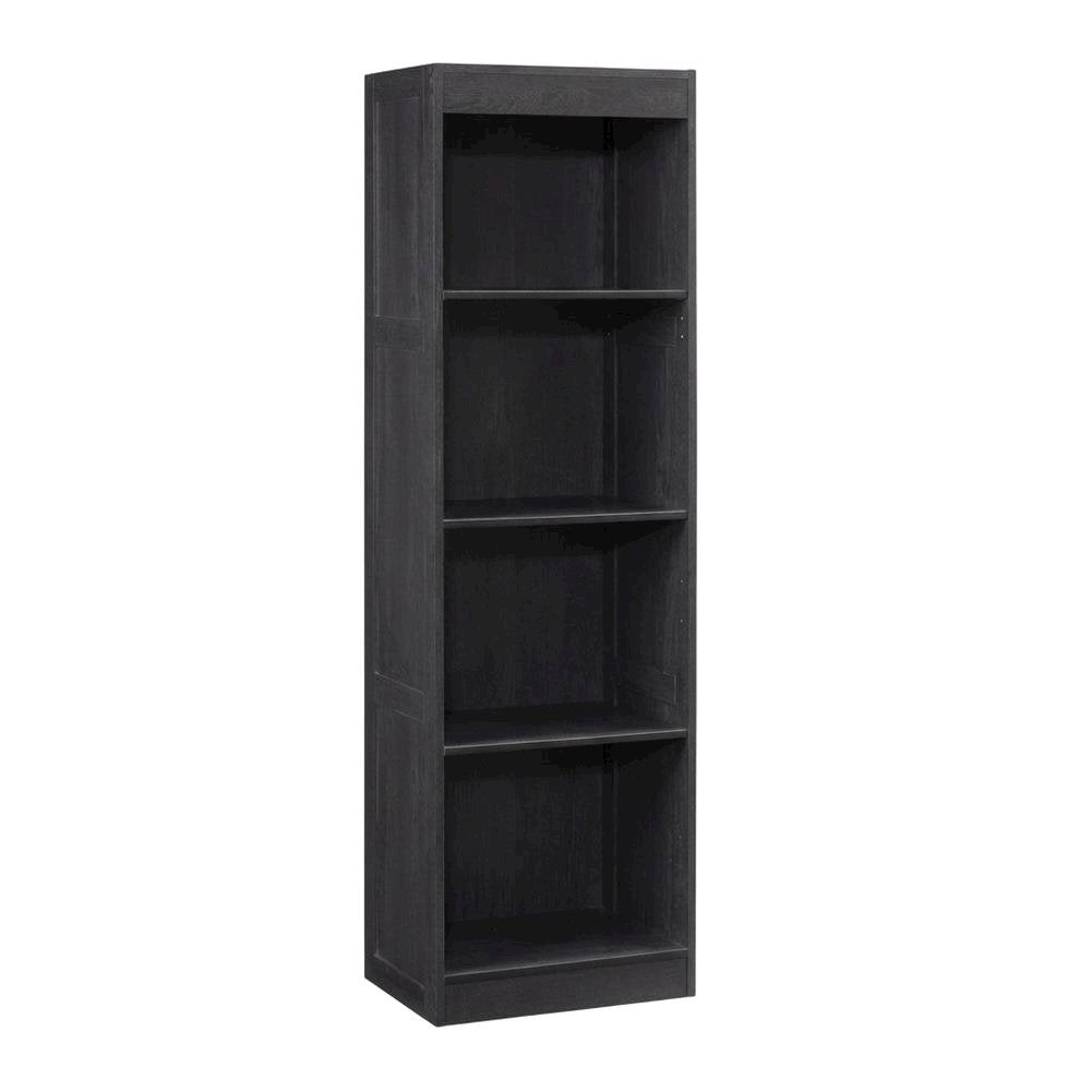 Black Oak Finish Storage Cabinet With Transitional Style, Rectangular Design