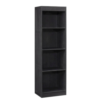 Black Oak Finish Storage Cabinet With Transitional Style, Rectangular Design