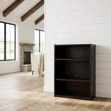 Cinnamon Cherry Bookcase with Sturdy Wood Shelves for Home Storage