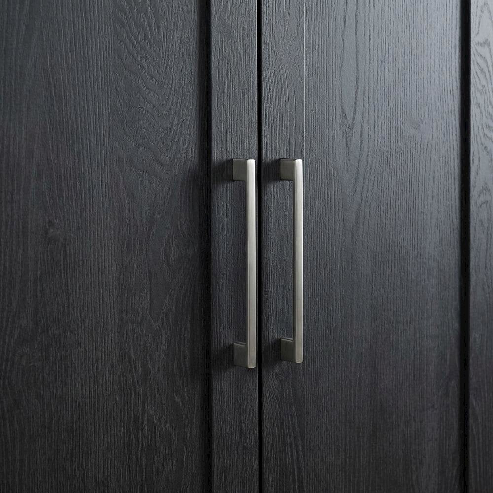 Contemporary Raven Oak Finish Storage Cabinet With Spacious Design