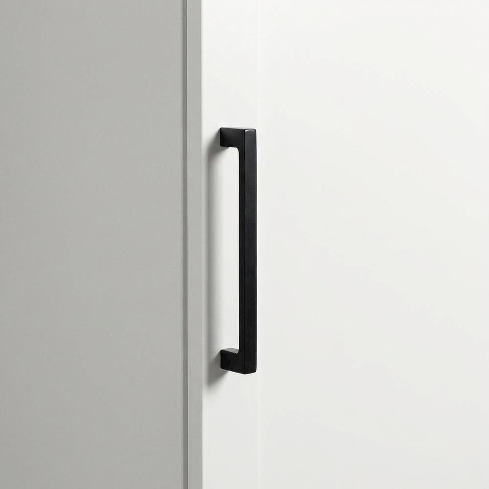 White Storage Cabinet With Soft Finish And Contemporary Style