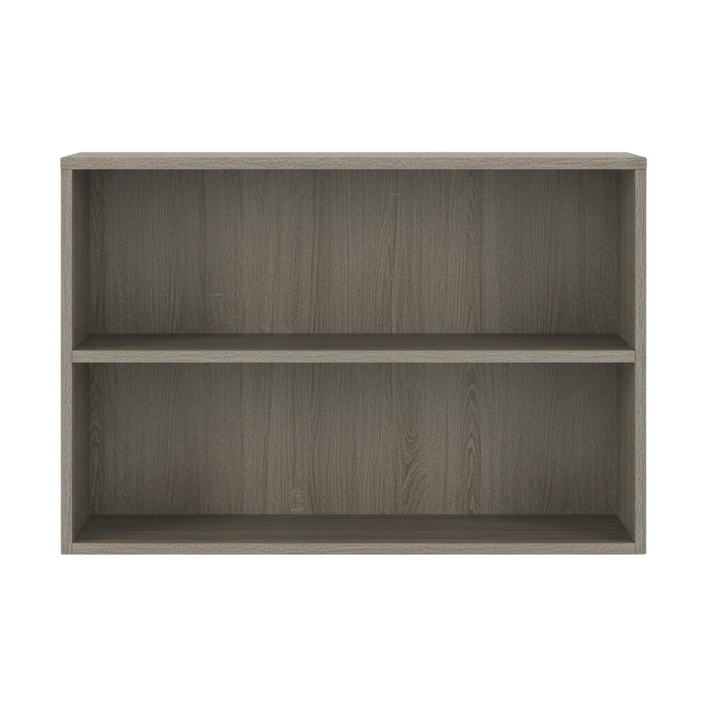 Wood Office Bookcase in Elm Finish with Contemporary Style