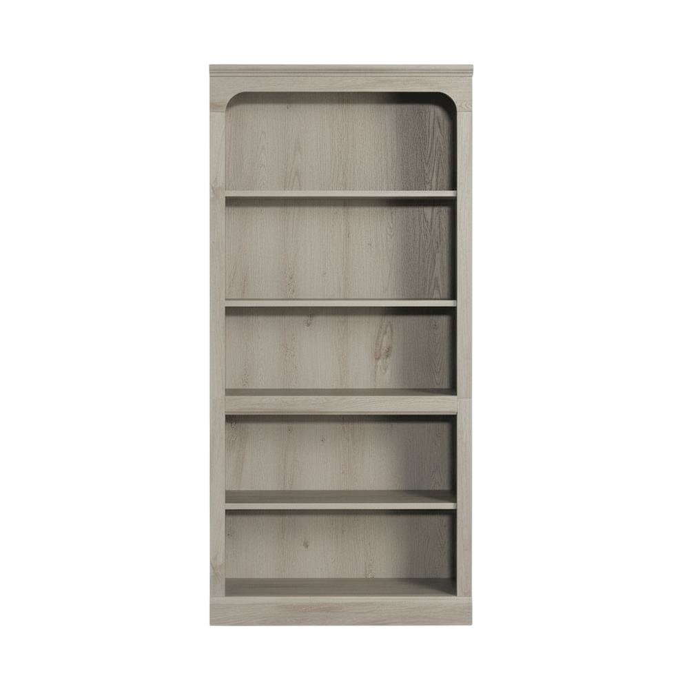 Modern Farmhouse Chalked Chestnut Storage Bookcase with Rectangular Design