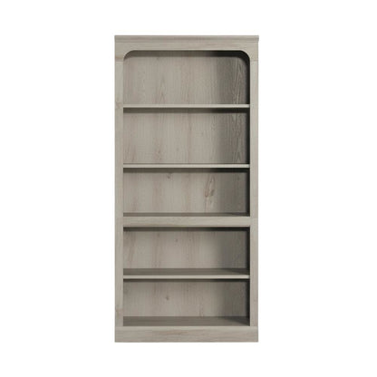 Modern Farmhouse Chalked Chestnut Storage Bookcase with Rectangular Design
