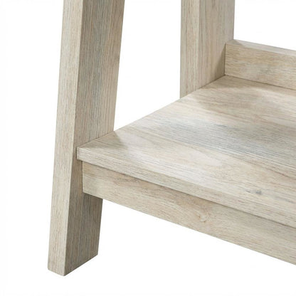 Open Shelving Unit in Chalked Chestnut Finish with Rustic Country Styling