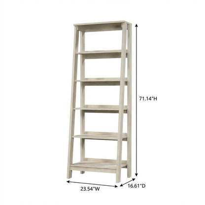 Open Shelving Unit in Chalked Chestnut Finish with Rustic Country Styling
