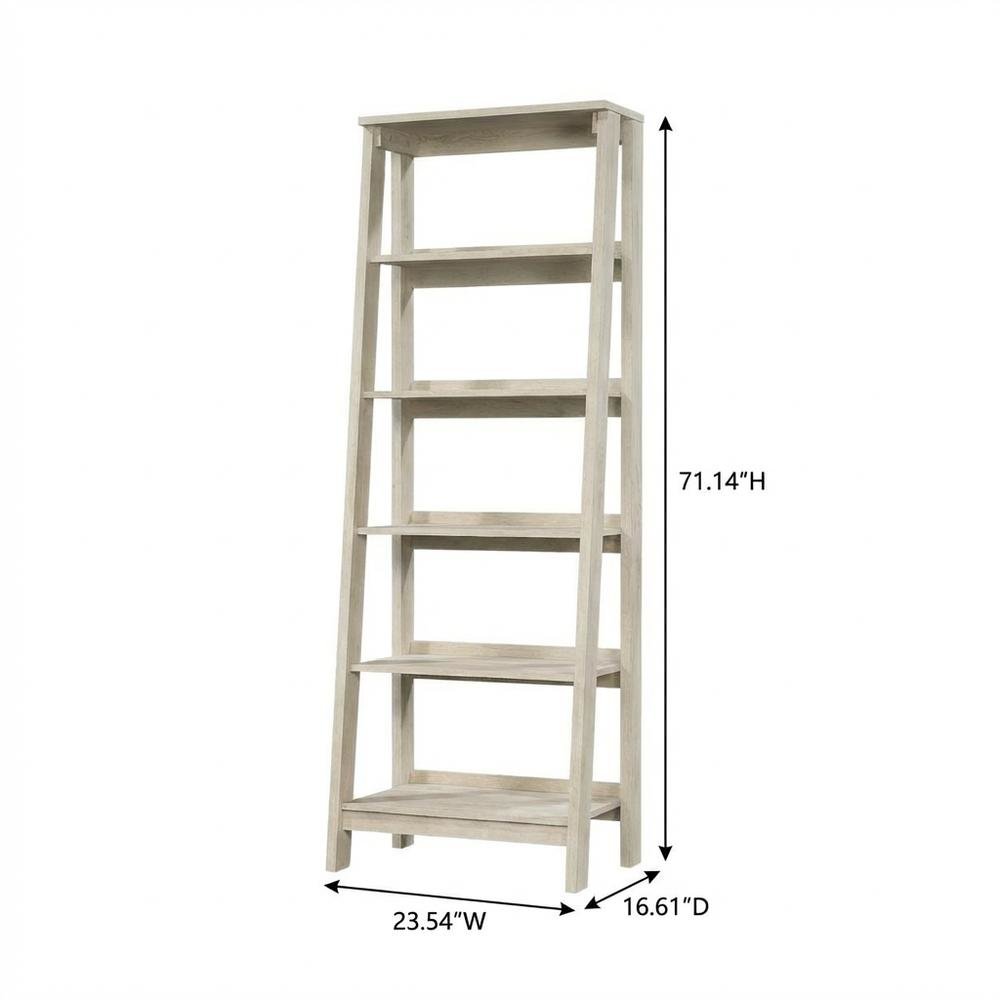 Open Shelving Unit in Chalked Chestnut Finish with Rustic Country Styling