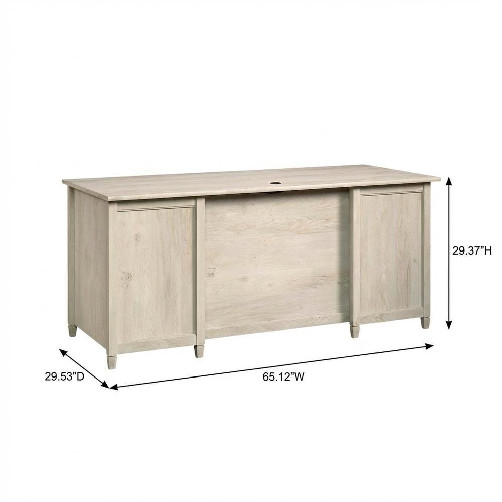 Modern Office Desk In Chalked Chestnut Finish With Rectangular Top