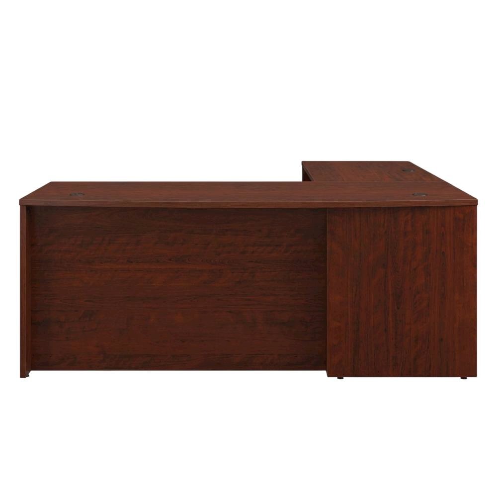 Brown office workstation set, contemporary, transitional, 2-piece configuration