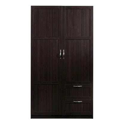 Wooden Storage Armoire In Brown With Spacious Compartment And Elegant Finish