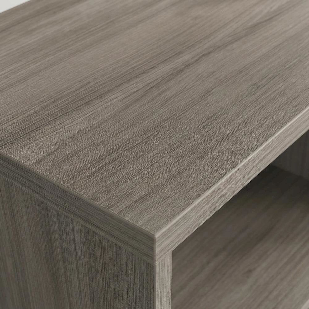 Wood Office Bookcase in Elm Finish with Contemporary Style