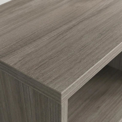 Wood Office Bookcase in Elm Finish with Contemporary Style