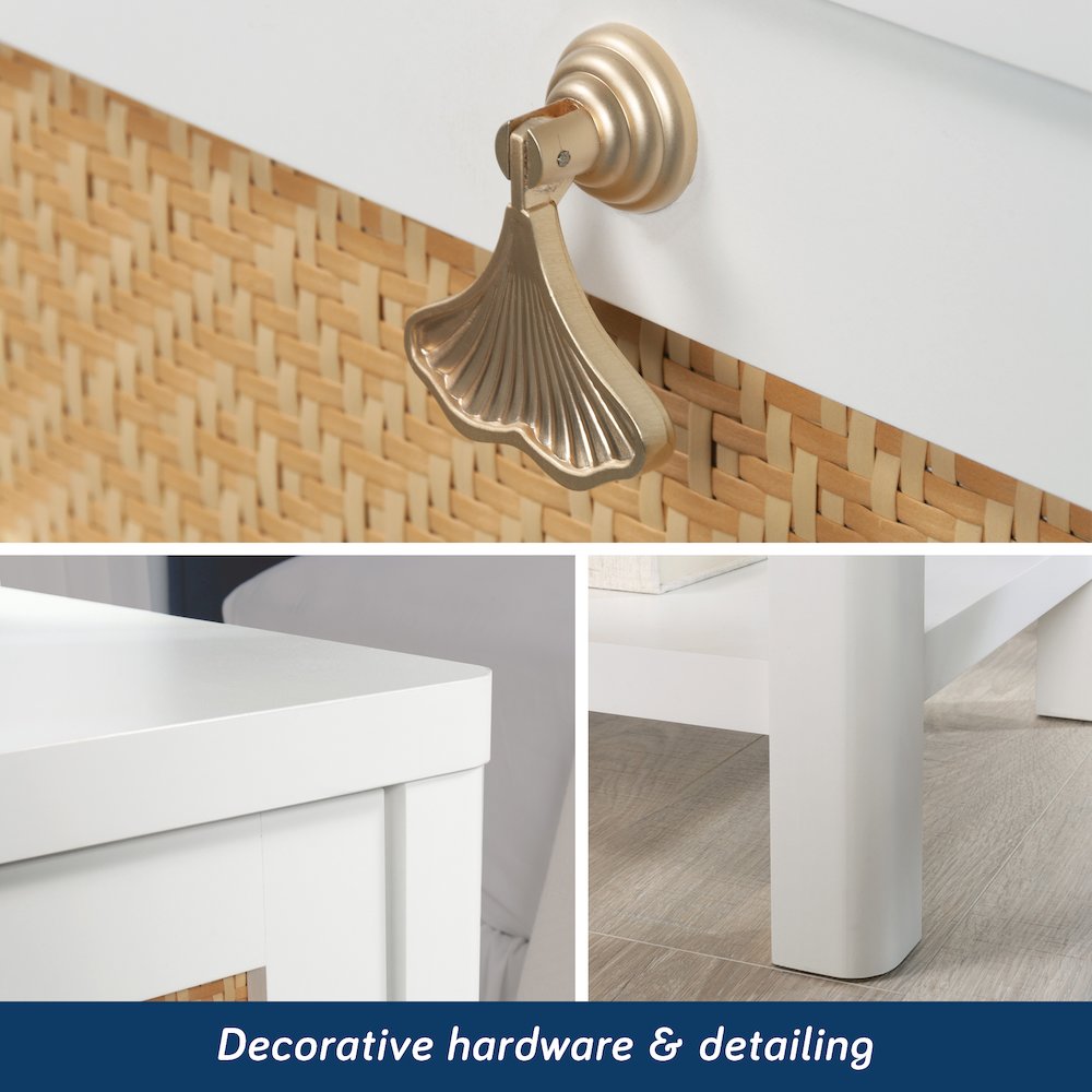 Isabella Isle Nightstand, White Finish