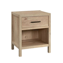 Oak Finish Nightstand with Coastal Cottage Style and Rectangle Design