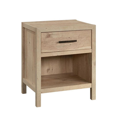 Oak Finish Nightstand with Coastal Cottage Style and Rectangle Design