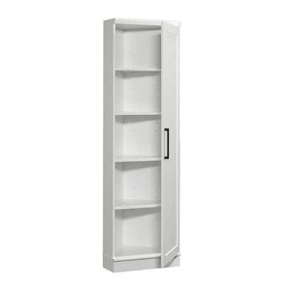 White Storage Cabinet With Soft Finish And Contemporary Style