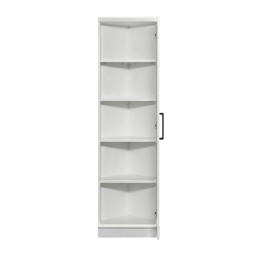 White Storage Cabinet With Soft Finish And Contemporary Style