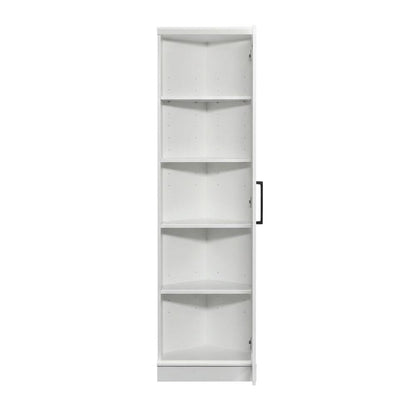 White Storage Cabinet With Soft Finish And Contemporary Style