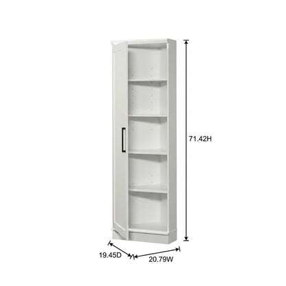 White Storage Cabinet With Soft Finish And Contemporary Style