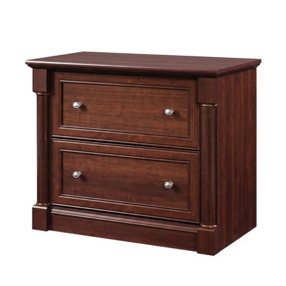 Laminated Cherry Finish File Cabinet with Spacious Storage