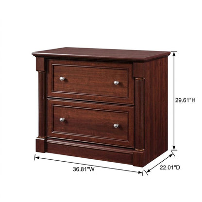 Laminated Cherry Finish File Cabinet with Spacious Storage