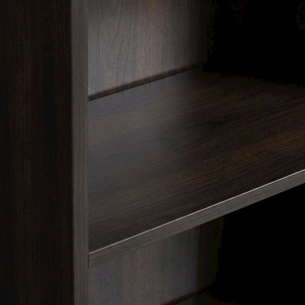 Cinnamon Cherry Finish Bookcase with Rectangular Shape and Warm Lifestyle Appeal