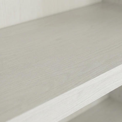 White storage bookcase with spacious shelves and modern design