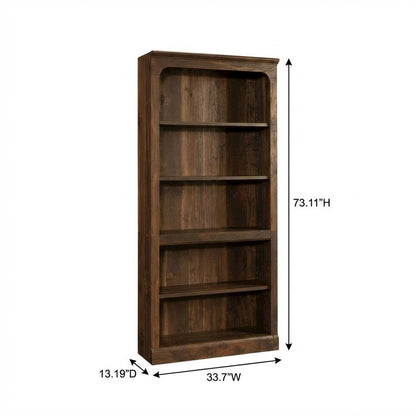Mid-century Modern Storage Bookcase in Walnut Finish