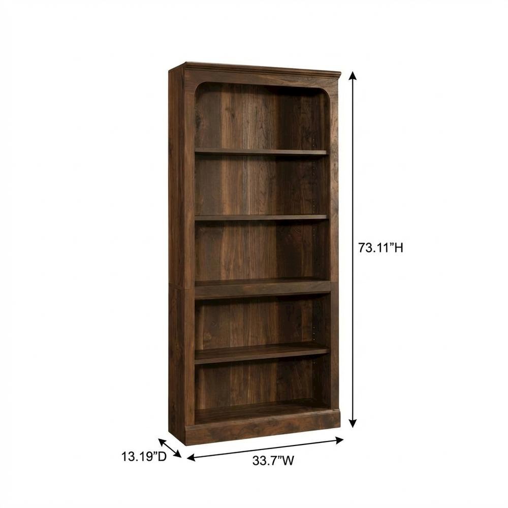 Mid-century Modern Storage Bookcase in Walnut Finish