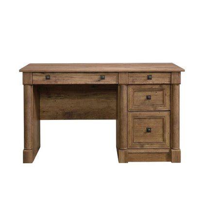 Vintage Oak Finish Computer Desk with Modern Farmhouse Style