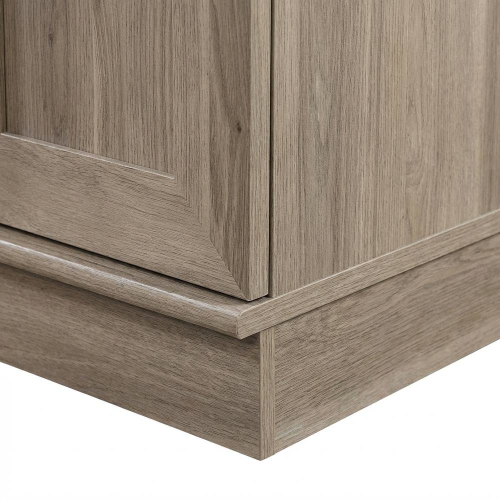 Salt Oak Storage Cabinet With Rectangle Shape And Spacious Design