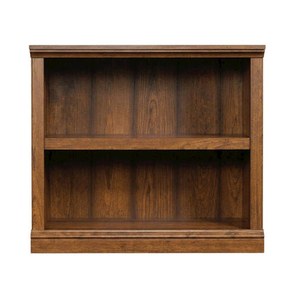 Cherry finish bookcase with versatile storage and modern design